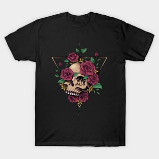 red rose skull T-Shirt